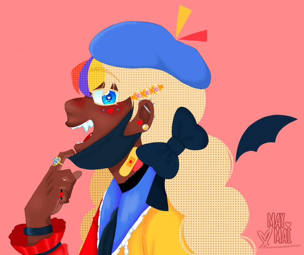 Fanart da mascote Loppy, do server do Discord &quot;Comunidade de Artistas&quot;